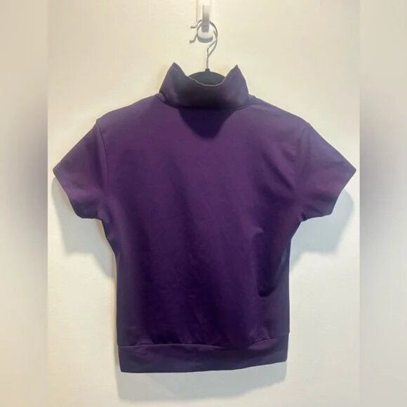 SANTA BARBARA Polo&Racquet Club official top, full front zip, short sleeve, plum - Picture 7 of 9